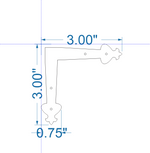 Art Nouveau Iron "L" Strap