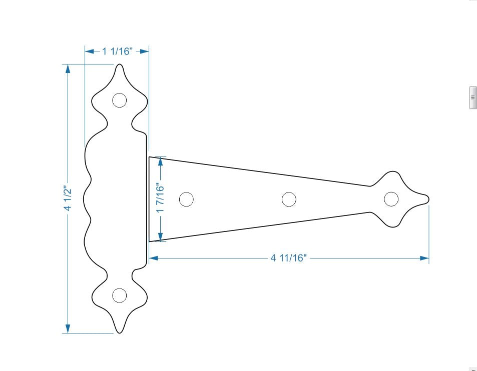 Tudor Revival Iron Hinge