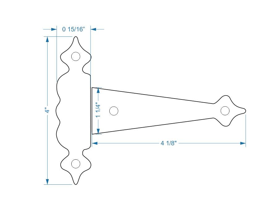 Tudor Revival Iron Hinge