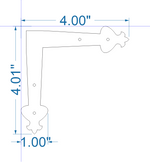 Art Nouveau Iron "L" Strap