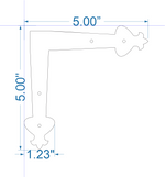 Art Nouveau Iron "L" Strap