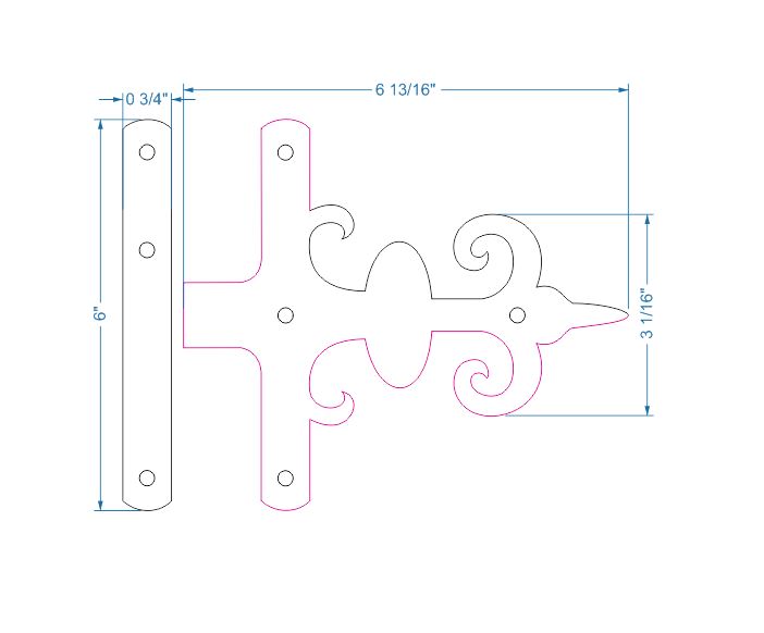 Charnière géorgienne en fer