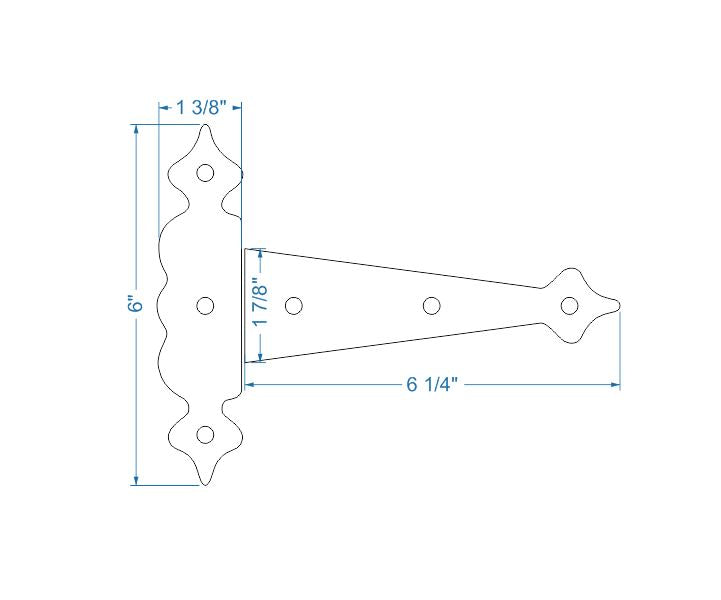 Tudor Revival Iron Hinge