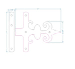 Charnière géorgienne en fer