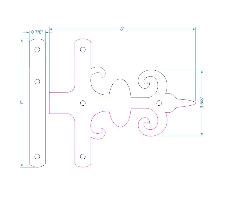 Charnière géorgienne en fer