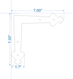 Art Nouveau Iron "L" Strap