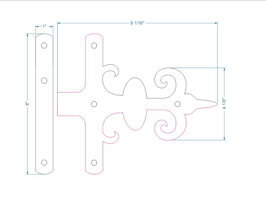 Charnière géorgienne en fer