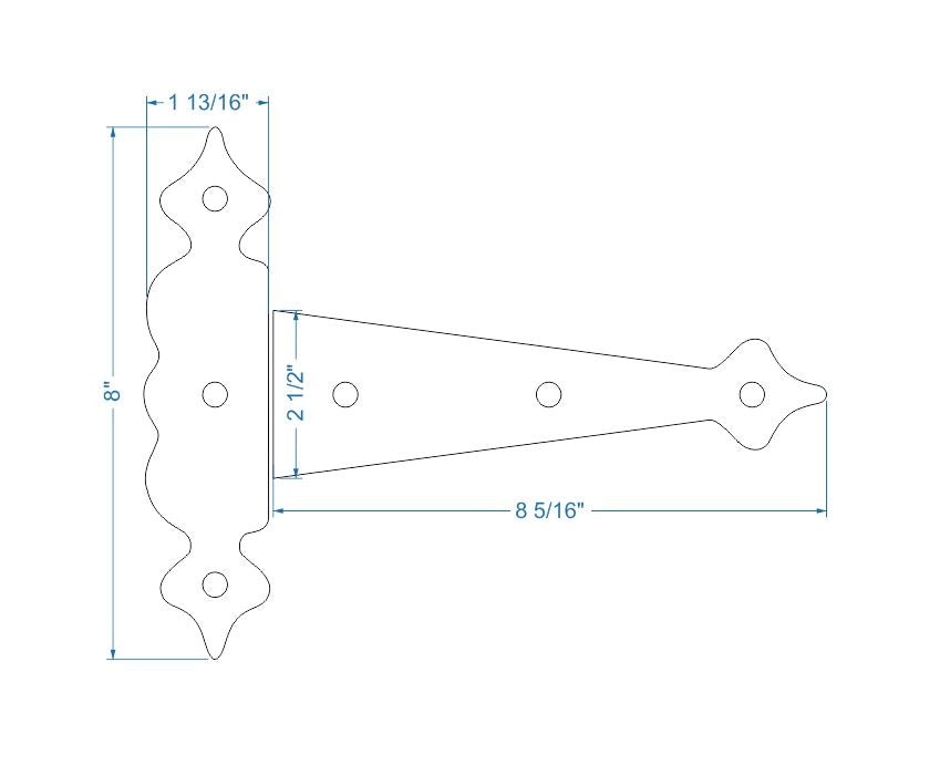 Tudor Revival Iron Hinge