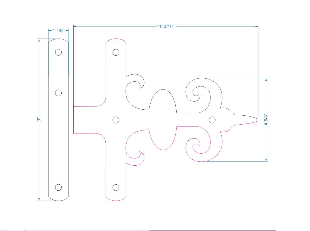 Charnière géorgienne en fer