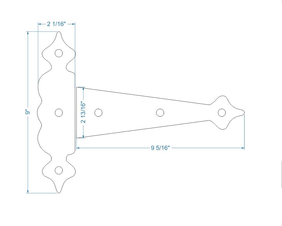 Tudor Revival Iron Hinge