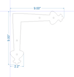 Art Nouveau Iron "L" Strap