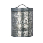 Amici Home Rustic Kitchen Collection Galvanized Metal Sugar Storage Canister, 76 Ounces Food Storage Bins Kitchen Accessory