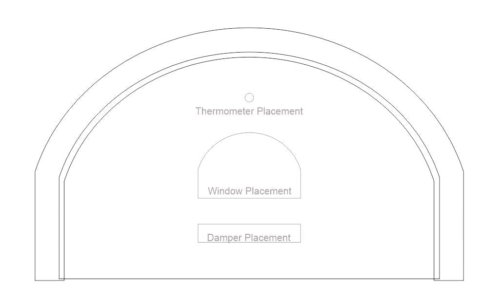 arched spanish style pizza oven door spec sheet