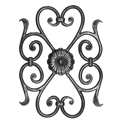 Scrolled Round Bar Cabinet Insert