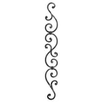 Scrolled Collared Cabinet Insert - Old West Iron