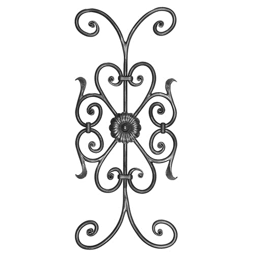 Large Scrolled Round Bar Cabinet Insert