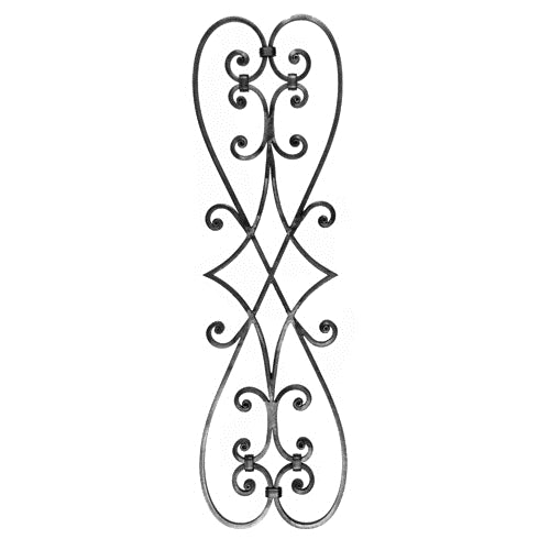 Scrolled Iron Insert with Diamond Center