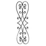 Scrolled Iron Insert with Diamond Center - Old West Iron