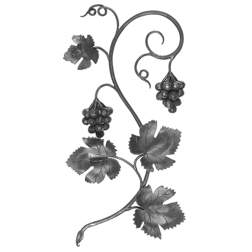 grape vine border black and white