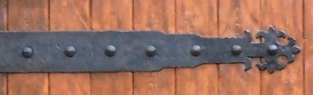 Portuguese Gothic Wrought Iron Faux Hinge Strap