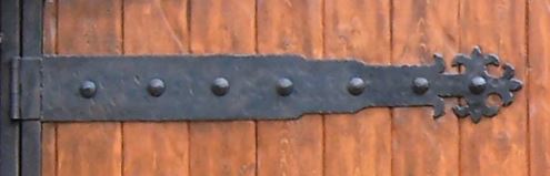 XL Portuguese Gothic Wrought Iron Faux Hinge Strap