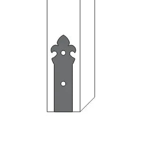 British Fleur De Lis Iron Faux Post Base - Old West Iron