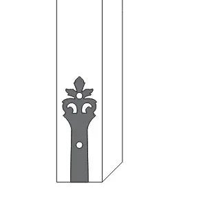 Roman Acanthus Iron Faux Post base - Old West Iron