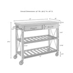 Carbon Loft Edwin Wood and Metal Kitchen Cart - 42"W x 18"D x 36.75"H Carts Furniture