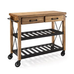 Carbon Loft Edwin Wood and Metal Kitchen Cart - 42"W x 18"D x 36.75"H Carts Furniture