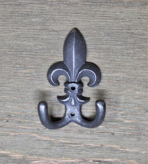 Small Fluer De Lis Iron Hook - Old West Iron