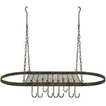 Ceiling mounted Pot Rack with Hooks-Rustic - 31.50" x 16.50" x 21" Pot Racks Kitchen Accessory