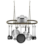 Ceiling mounted Pot Rack with Hooks-Rustic - 31.50" x 16.50" x 21" Pot Racks Kitchen Accessory