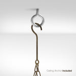 Ceiling mounted Pot Rack with Hooks-Rustic - 31.50" x 16.50" x 21" Pot Racks Kitchen Accessory