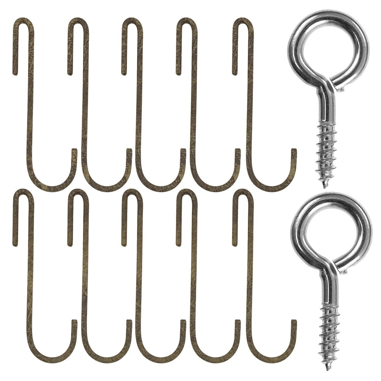 Ceiling mounted Pot Rack with Hooks-Rustic - 31.50