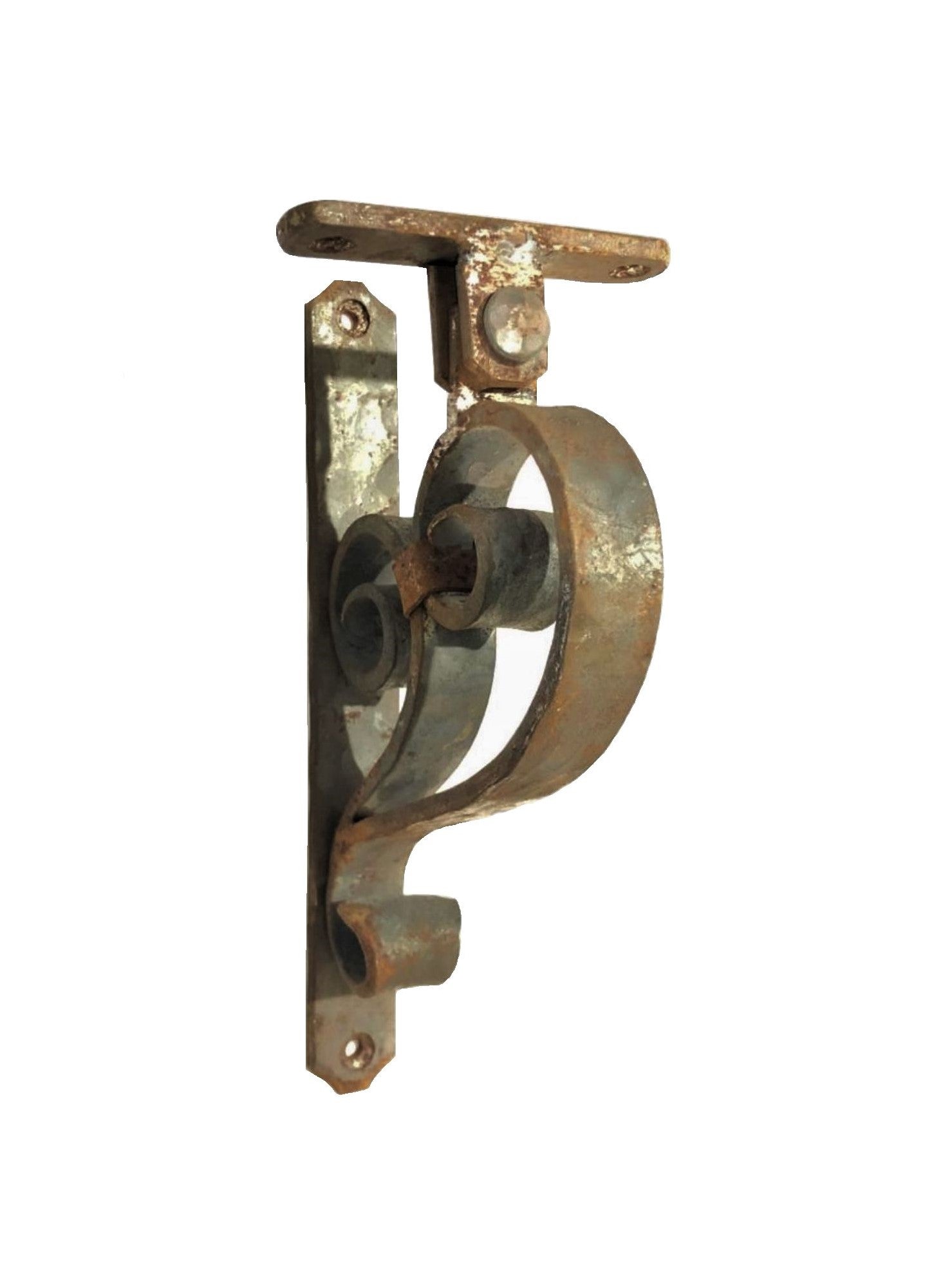 Chateauesque Iron Handrail Bracket on white background