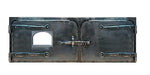 double pizza oven doors with latches, window and damper