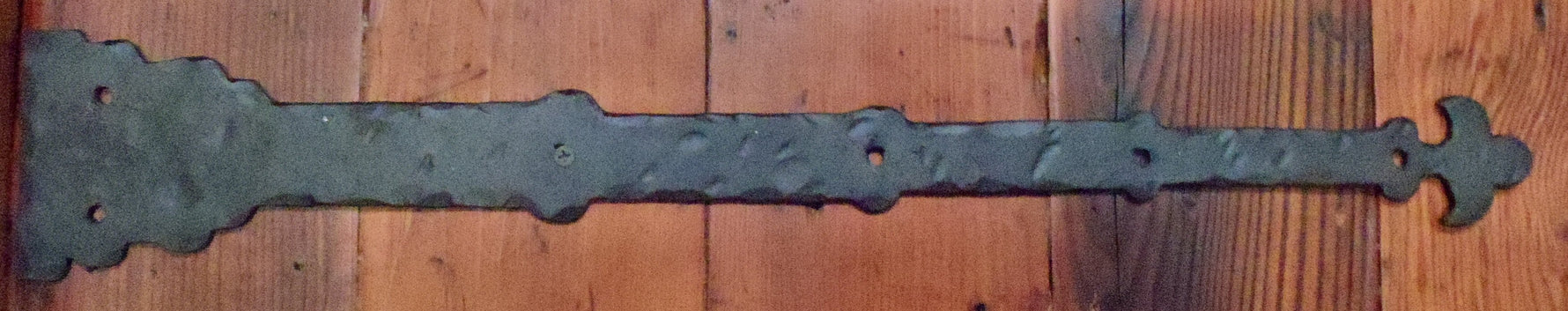 Moorish Revival Wrought Iron Garage Door Dummy Hinge Strap
