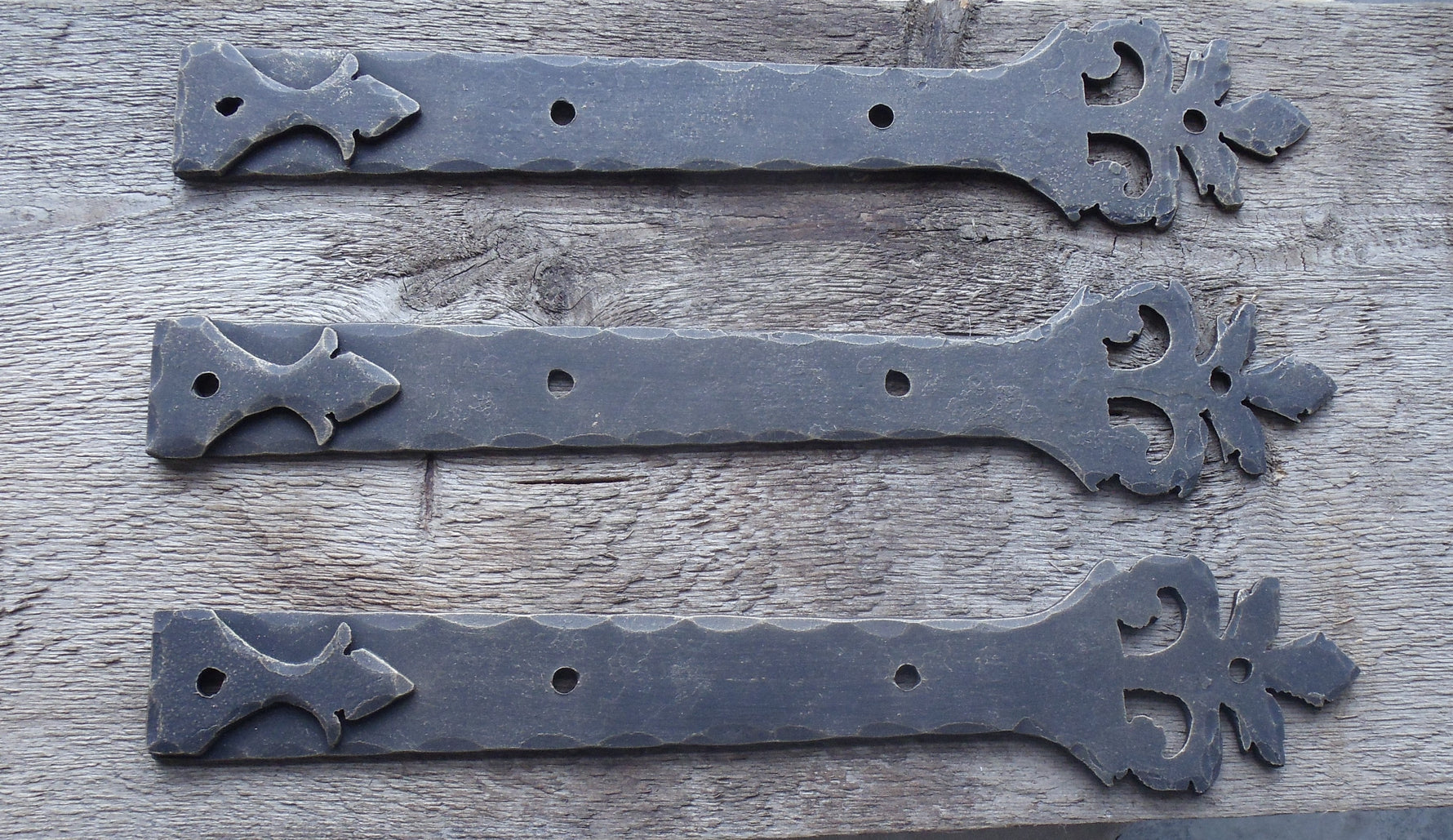 Roman Acanthus Wrought Iron Garage Door Dummy Hinge Strap