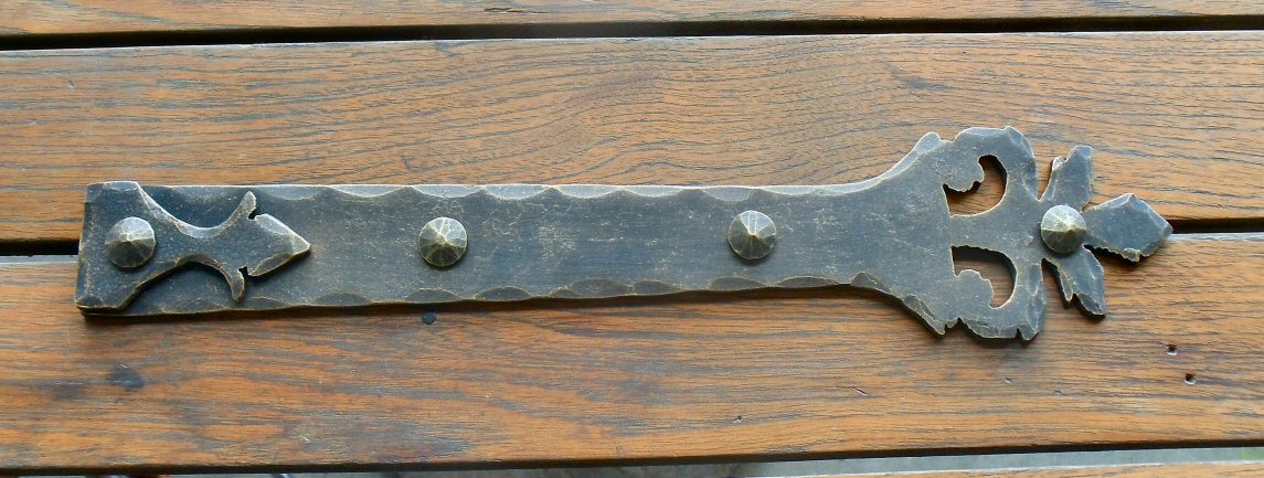 XL Roman Acanthus correa de bisagra de imitación de hierro forjado