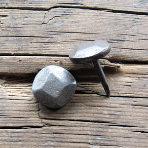 1 1/4" Thick Round Hammered Head Clavo / Decorative Nail Head - Old West Iron