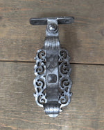 aged pewter finish on gothic cathedral handrail bracket