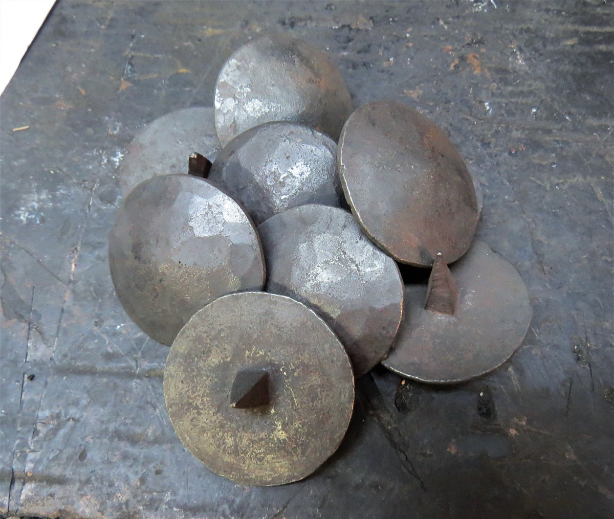 Raw Metal Lot HCN-01 2" x 3/4" Round Hammered Head Spike QTY (100)