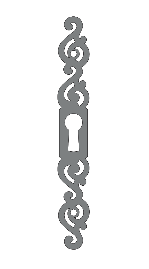 Finnish Folk Ironwork Escutcheon Plate