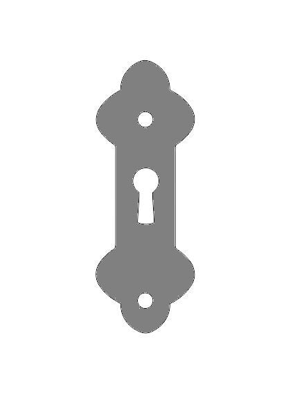HE-314 Mediterranean Iron Escutcheon Plate