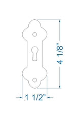 HE-314 Mediterranean Iron Escutcheon Plate