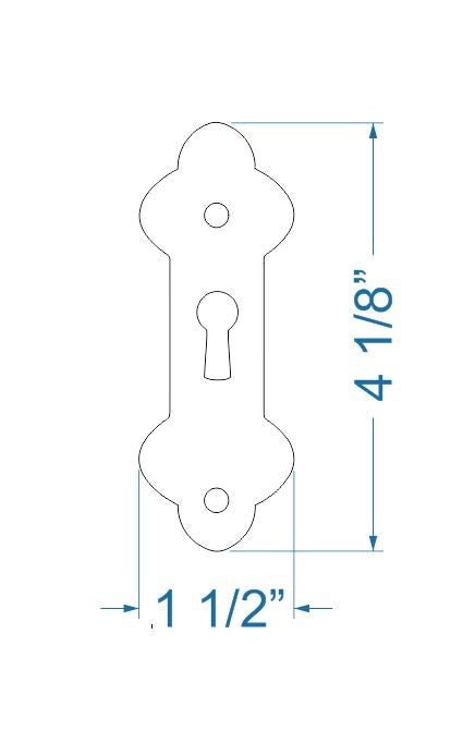 HE-314 Mediterranean Iron Escutcheon Plate