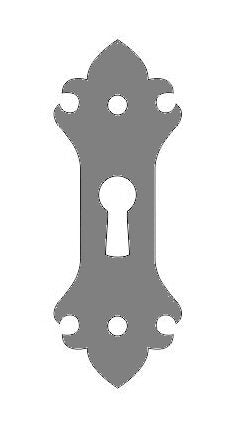 HE-317 British Fleur De Lis Iron  Escutcheon Plate