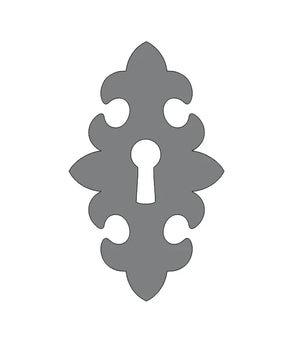 Dunmow Crest Fleur De Lis Escutcheon Plate - Old West Iron