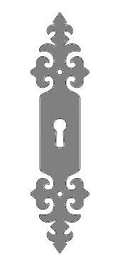 HE-323-L Renaissance Iron Escutcheon Plate Large