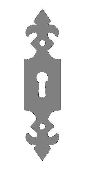 HE-323-S Renaissance Iron Escutcheon Plate Small